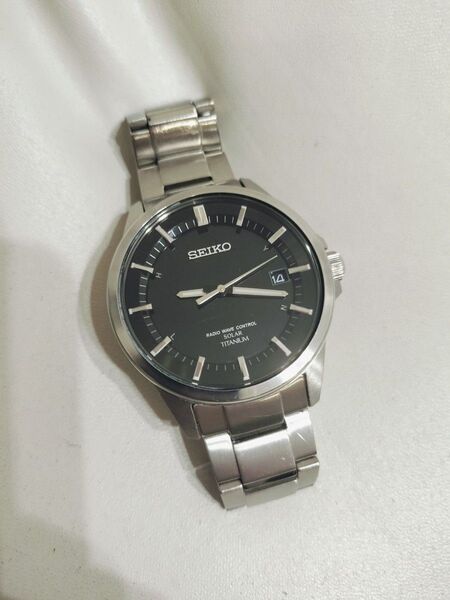 【中古】セイコー SEIKO 電波ソーラーチタン腕時計 SBTM145 7B52-0AD0