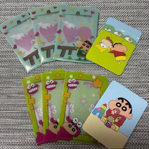 韓国 クレヨンしんちゃん ミニクリアファイル【カードサイズ】6枚入り カード2枚付