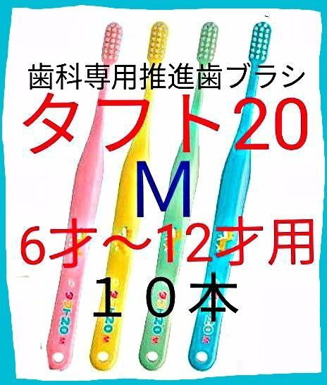 タフト20 M 10本 6才~12才用 お値引き中 歯科専用推進歯ブラシ ※ クーポン使ってお買得に ! ※