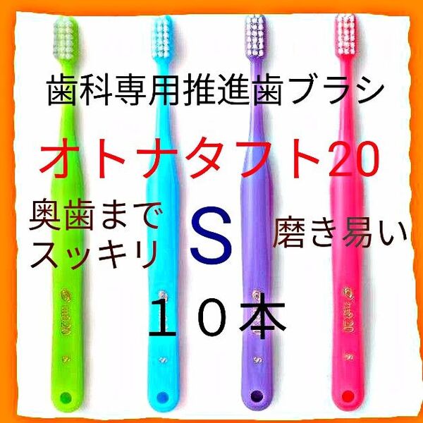 オトナタフト20 S 10本 お口の小さい人・奥歯までしっかり磨く用 ※クーポン使って更にお買得に! 歯科医院専用歯ブラシ