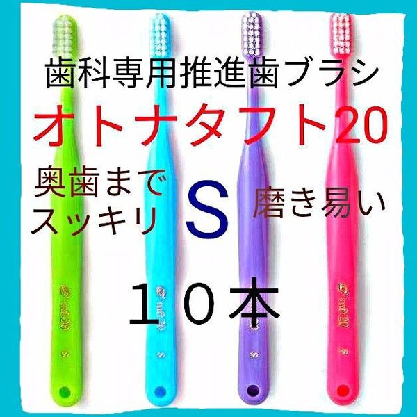 オトナタフト20 S 10本 お口の小さい人・奥歯までしっかり磨く用 ※クーポン使って更にお買得に! 歯科医院専用歯ブラシ