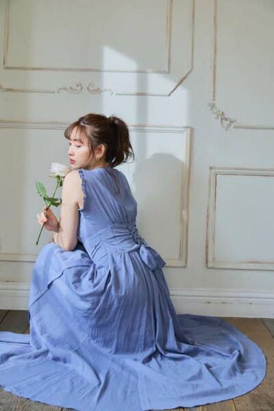 herlipto Back Lace-Up Cotton Long Dress