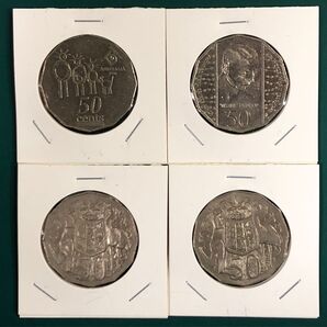 【最終値下げ】オーストラリア 50セント硬貨 3種類4枚セット