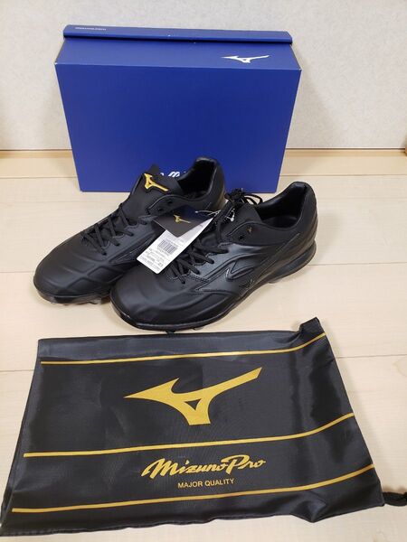 新品 ミズノ(MIZUNO) 野球 ポイントスパイク ミズノプロ MP ドミナント ブラック/ブラック 27.5cm 箱付き