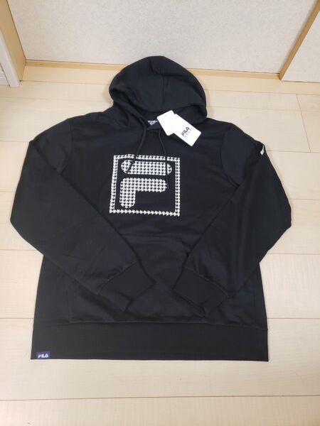 新品 FILA フィラゴルフ ゴルフウェア パーカー メンズ ブラック Lサイズ