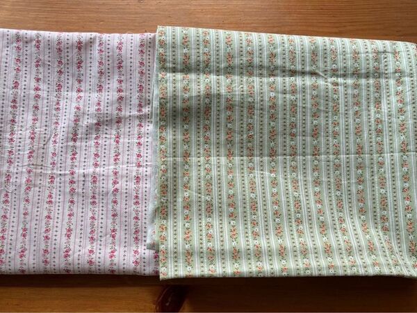 生地 小花柄 105センチ幅 ピンク90センチ グリーン140センチ