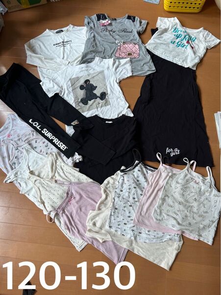 女の子 ガールズ まとめ売り ノースリーブ タンクトップ 半袖Tシャツ