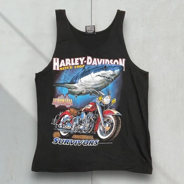 Harley-Davidson ハーレーダビッドソン タンクトップ オーストラリアシドニー Mサイズ 黒 ブラック