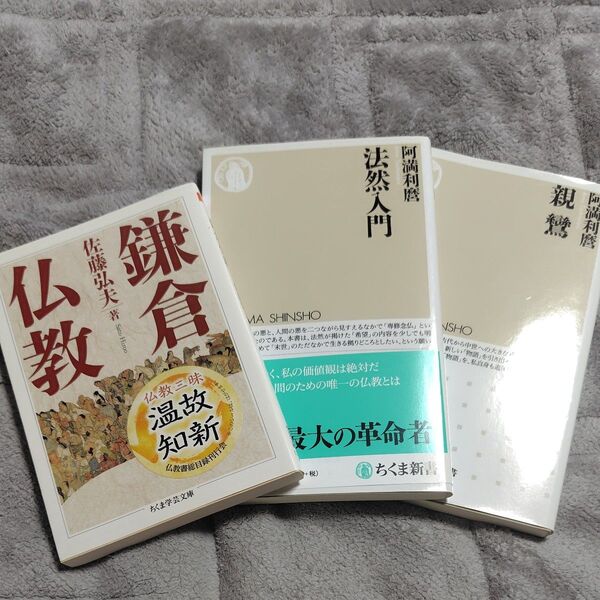 鎌倉仏教(佐藤弘夫)/法然入門・親鸞(阿満利麿)