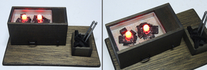  miniature box fire pot / length fire pot / hand ...S LED2 light Japanese style geo llama handmade hand made 
