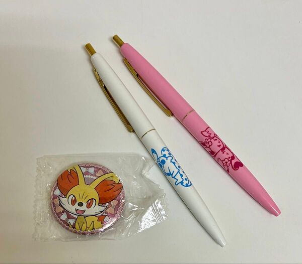 ポケモン ボールペン 缶バッジ まとめ売り ピカチュウ イーブイ フォッコ ITS'DEMO コラボ