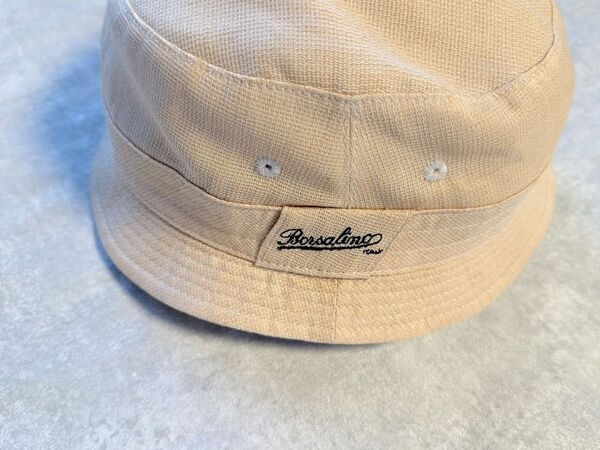 【Borsalino】バケットハット ベージュ M 56.5cm 帽子