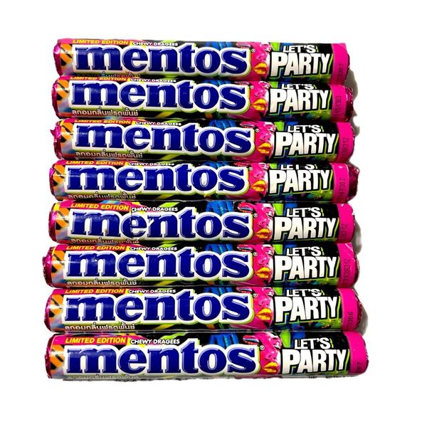 メントス レッツパーティ グァバ、パパイヤ、パイナップル メントス好きの方に 海外お菓子 海外限定品 賞味期限直近