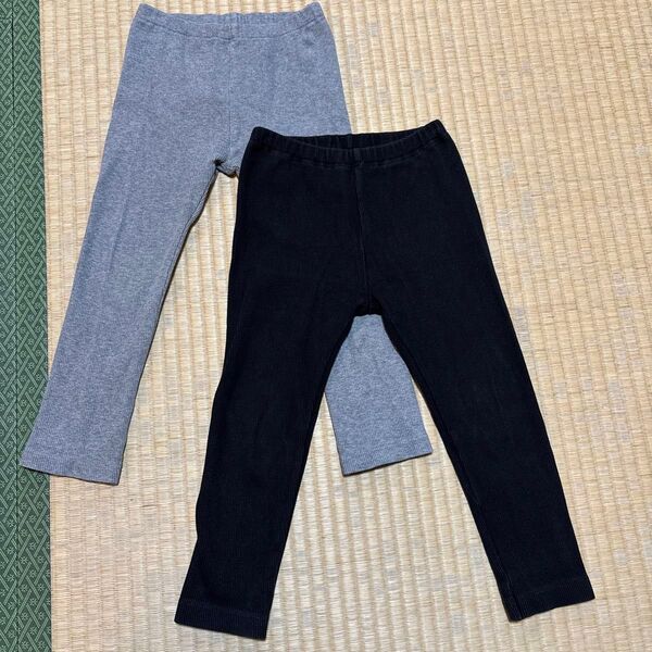 UNIQLO レギンス グレー ブラック 100