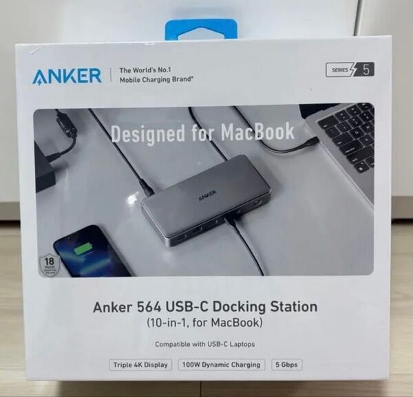 新品未開封 Anker564 USB-C ドッキングステーション (10-in-1, for Mac) 4画面4K対応 MST機能