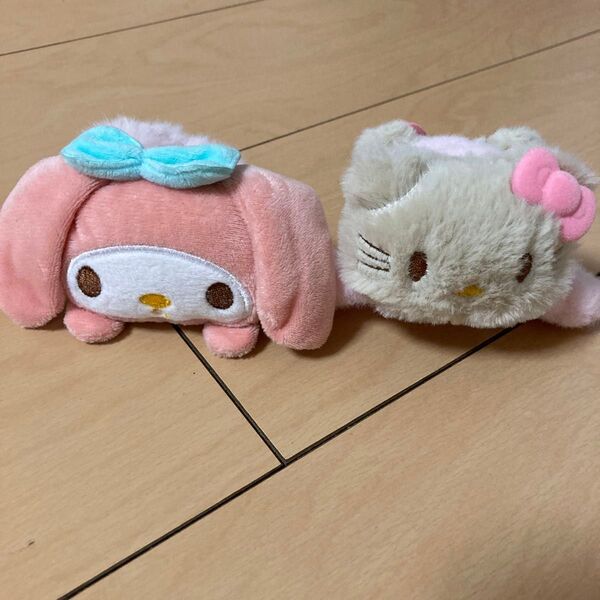 サンリオマイメロシュシュ&ハローキティクリップ2個セットキティブランケットプレゼントします。新品未使用