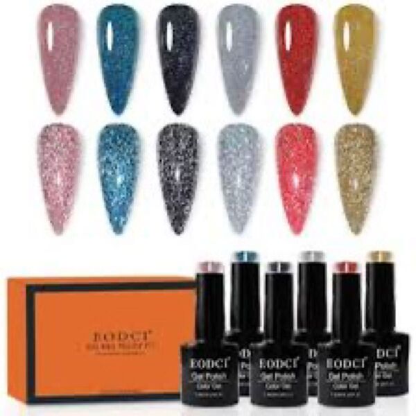 ラメグリッタージェルネイル6本セット品