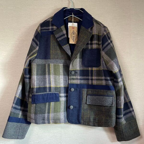 【新品】CUBE SUGAR チェック柄パッチワークジャケット