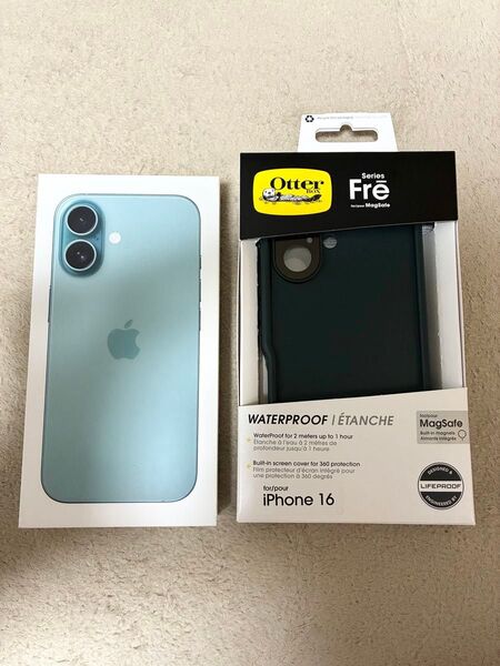 Apple iphone 16 256gb ティール SIMフリー バッテリー100% MYE13J/A 美品 ケース付き