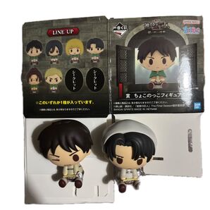 進撃の巨人 ちょこのっこフィギュア エレン&リヴァイ 2個セット