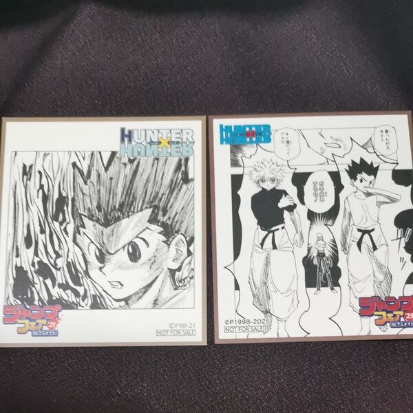 ジャンプフェア in アニメイト 2021 2025 特典 ミニ色紙 HUNTERXHUNTER ハンター ゴン キルア 2種