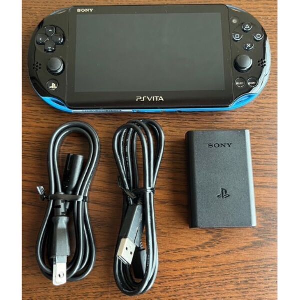 PSVITA PCH-2000 ブラック/ブルー 本体 アダプター ケーブル