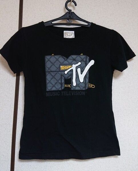 MTV Tシャツ 古着 ブラック 半袖 バンドT レトロ ヴィンテージ 黒 綿100%