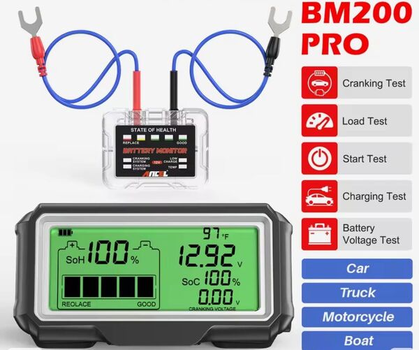 【限定特別価格】ANCEL BM200 PRO バッテリーモニター 愛車のバッテリー監視 電圧計