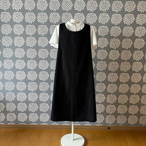 【ハンドメイド】バッククロスエプロン ロング丈