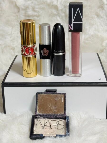 NARS YSL MAC MARY QUANT 口紅 リップ アイシャドウ まとめ売り5セット