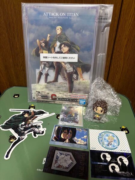 一番くじ 進撃の巨人 C賞アクリルボード I賞 ちょこのっこ フィギュア ハンジ 他下位賞