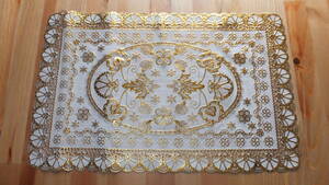 ★Gorgeous placemats★ ゴージャス柄ランチョマット 4枚SETテーブルマット ディナープレースマット Set of 4ラバー系　46X30Cm