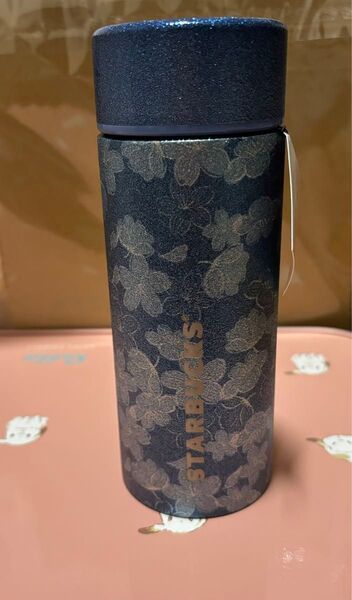 スターバックス ステンレスボトル グリッター ナイトブルー 夜桜 355ml