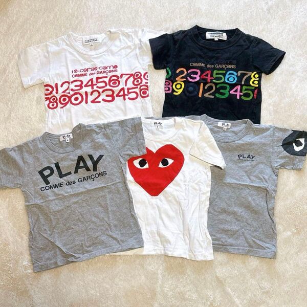 PLAY COMME des GARONS Tシャツ 5枚セット110-120