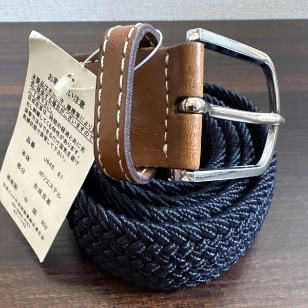 新品 P.S.FA メッシュベルト カジュアルベルト ネイビー