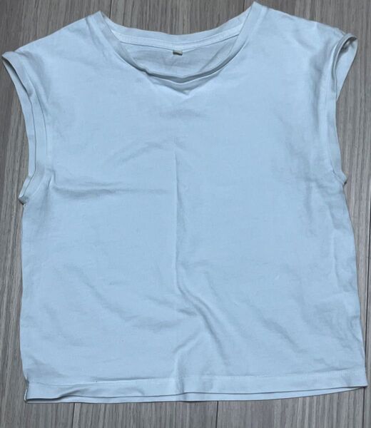 GU★キッズ 白Tシャツ★コットン 綿 無地 半袖 ホワイト シンプル★サイズTEEN S(140)