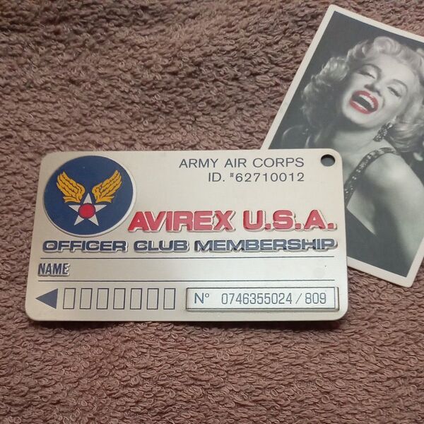 AVIREX U.S.A. オフィサークラブ メンバーシップカード