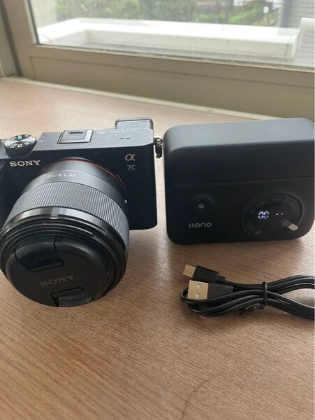 SONY α7C ILCE-7C モバイルバッテリー 充電ケーブルセット レンズ付き