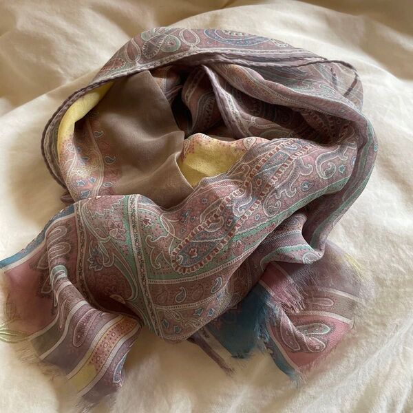 エトロ ETRO ストール 多色 ペイズリー シルク スカーフ