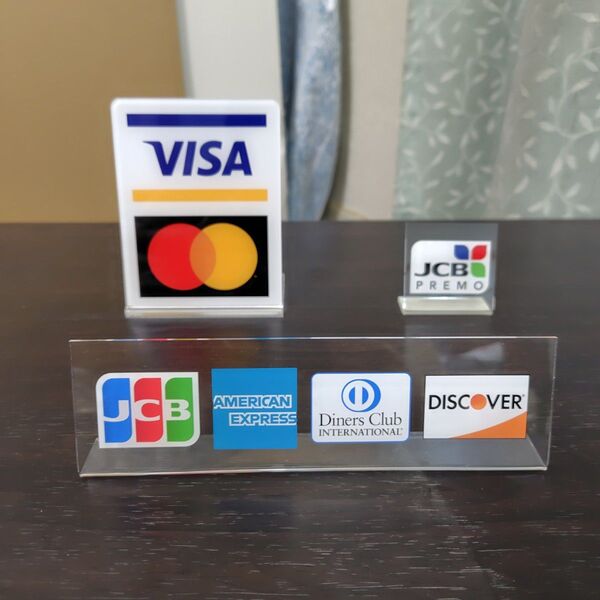 JCB VISA MasterCard 加盟店スタンド 3点セット