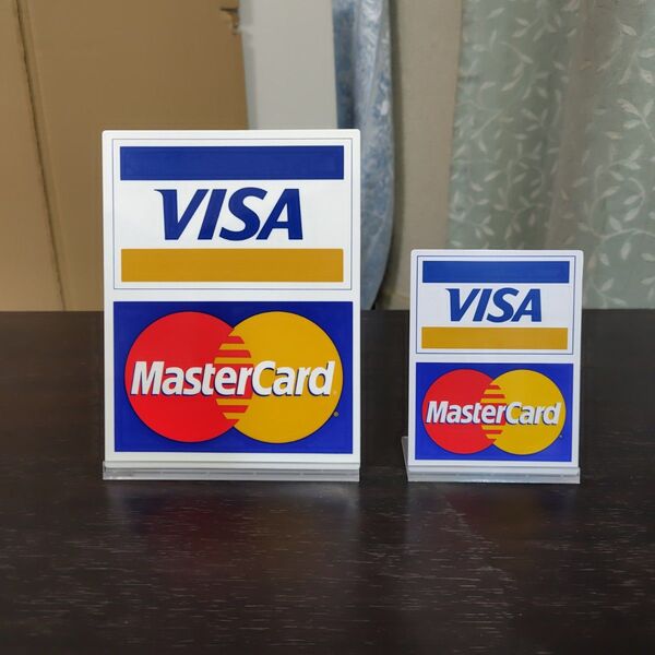 VISA・MasterCard 加盟店用スタンド ノベルティ 2点セット