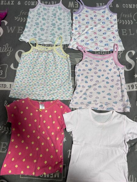 女の子 肌着 下着 キャミソール 半袖 まとめ売り 80