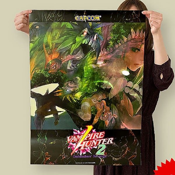 送料無料 新品 ヴァンパイアハンター2 復刻B2ポスター カプコンファイティングコレクション アーケードゲーム