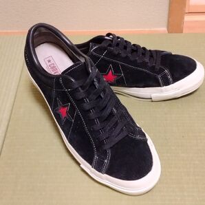 ワンスター コンバース 赤 黒 スエード 日本製
