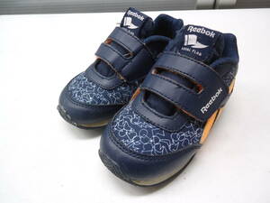 Reebok/ Reebok #13.0cm/USA7/UK61/2/EUR23.5/130mm#ROYAL CLJOG 2GR KC velcro sneakers shoes BD4024# navy blue / orange ##20522MK496_37