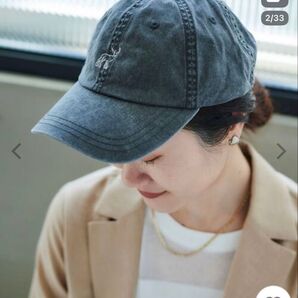 スターアンドストライプ キャップ 帽子 グレー ダメージ
