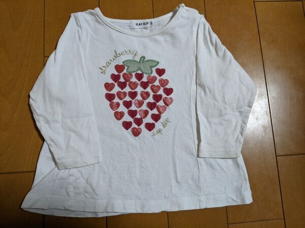SLAP SLIP 長袖Tシャツ いちご ハート 90