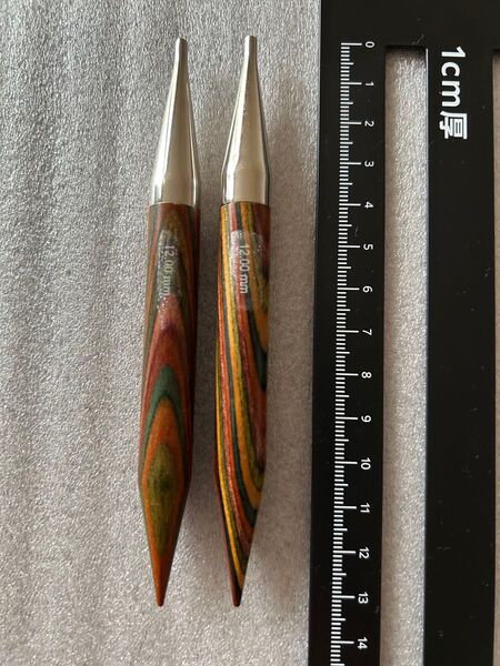 ニットプロ シンフォニーウッド超極太用付け替え輪針針先12.0mm 100cmケーブル 締め金具セット