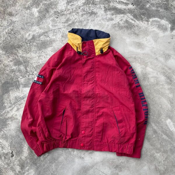 90s TOMMY HILFIGER トミーヒルフィガー セーリング ジャケット ナイロン 古着