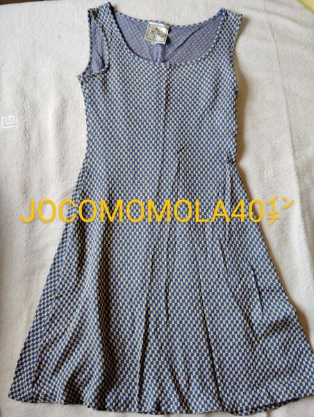 JOCOMOMOLA ノースリーブワンピース ギンガムチェック柄 サイズ40